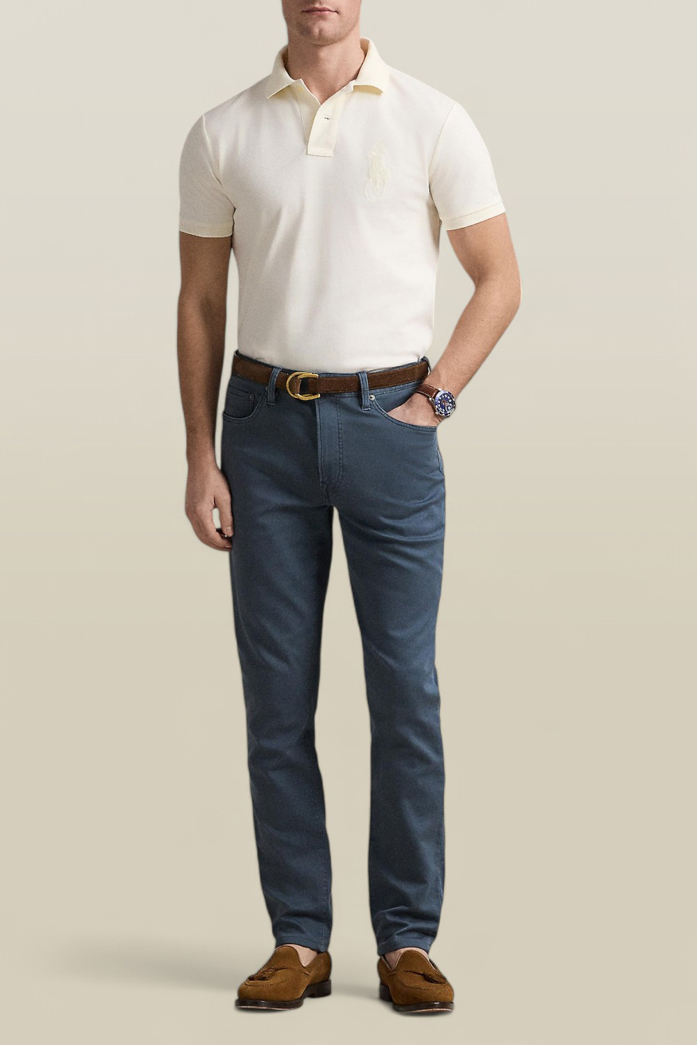 תמונת כל הלוק של חולצת פולו סלים פיט POLO RALPH LAUREN